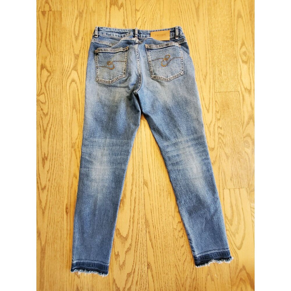 Escada Sports Womens Germany Sz 34/ US 4 Skinny Jeans Stripe Stretch J492 EUC - Picture 3 of 15
